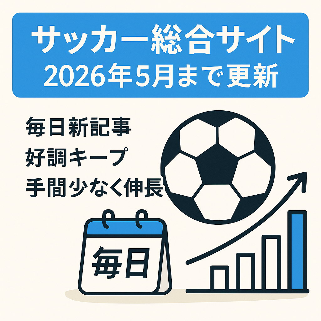 【2026年5月まで記事更新継続】サッカー総合情報サイト
