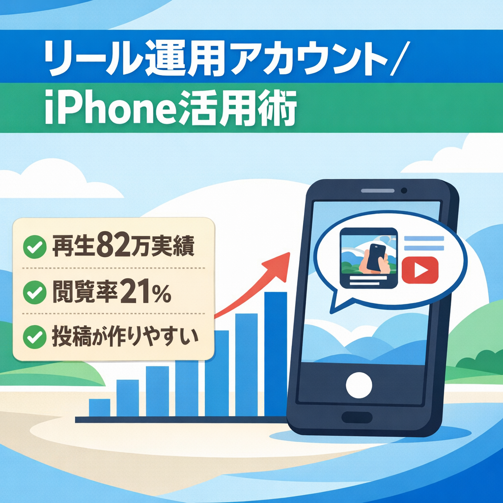 【高エンゲージ】82万・52万再生｜ストーリーズ閲覧率21%｜日本向けiPhone活用術