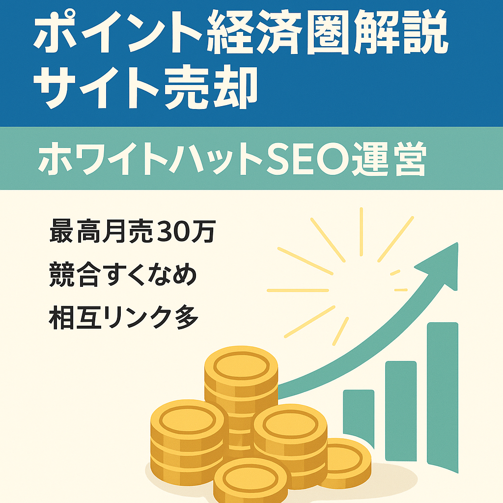 【ホワイトハットSEO】ポイント経済圏解説特化サイト！最高月間売上30万円以上！