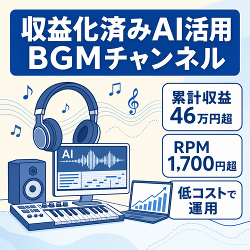 【累計46万円超】【運用コスト低】RPM1,700円超えのAIで作るBGMチャンネル