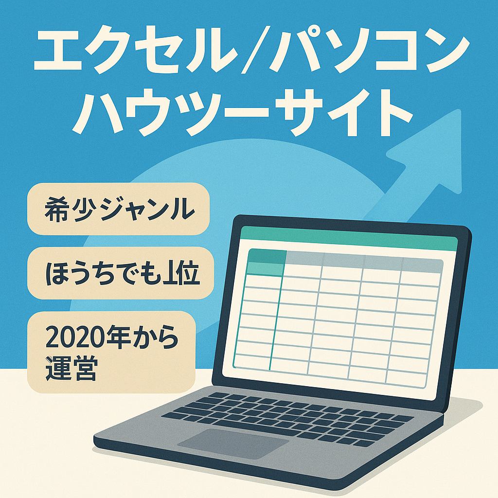 【放置でも検索上位あり】エクセルやパソコンのハウツーサイト