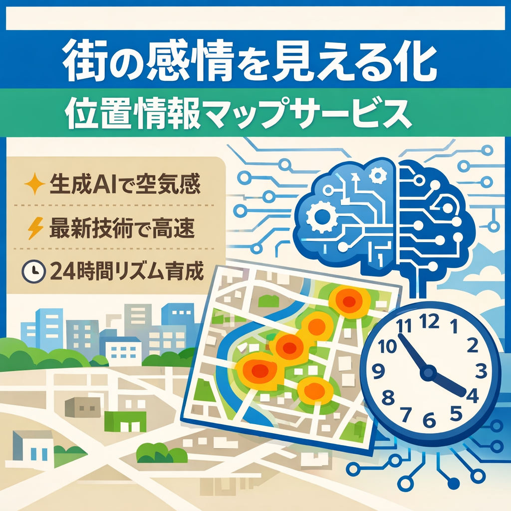 【最新AI・Genkit搭載】街の感情を可視化する革新的マップ・PWA・位置情報・エモーショナル・インフラ
