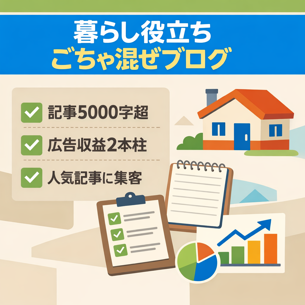 日常・暮らしの役に立つ情報を発信しているごちゃ混ぜブログ
