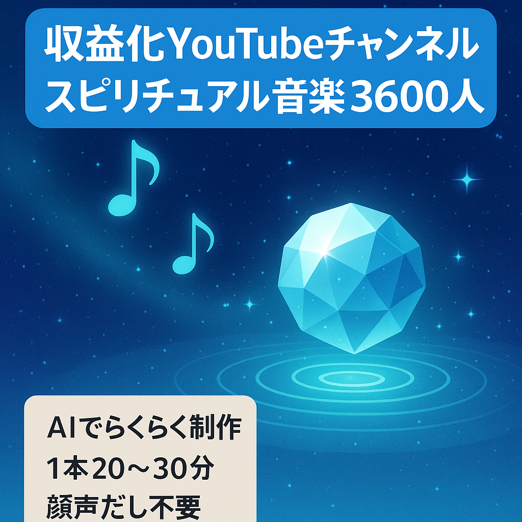 【値下げ】収益化済み/スピリチュアル音楽系YouTubeチャンネル【登録者3600人以上】