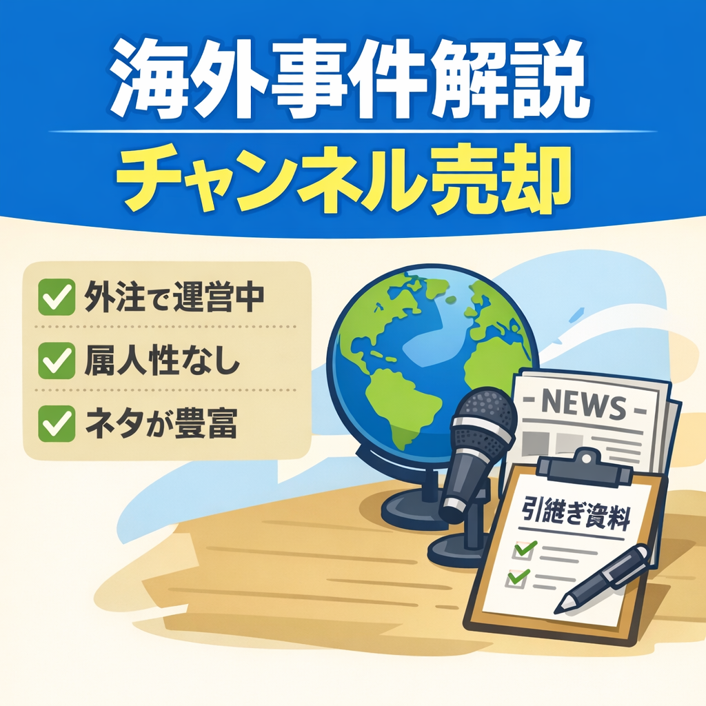 海外事件解説CH・非属人ネタが尽きないジャンル、外注引き継ぎ