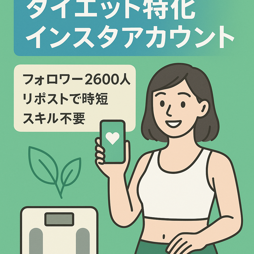 【インスタフォロワー2600人以上】ダイエットリポストアカウント