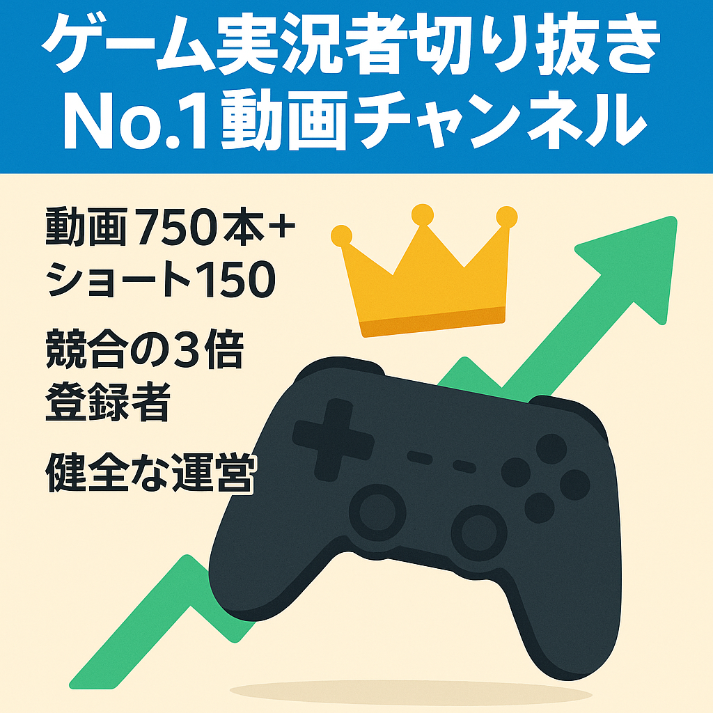 【同ジャンル 圧倒的No.1】ニコ動&YouTubeで活動中の「伝説のゲーム実況者」の切り抜きチャンネル！競合を約3倍以上の登録者で圧倒！