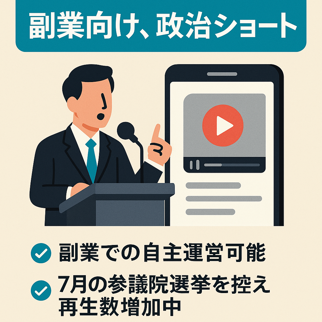 【4月中に購入で4月分利益も譲渡】 副業向け/2月に1000万再生突破/簡単運営、政治ショート