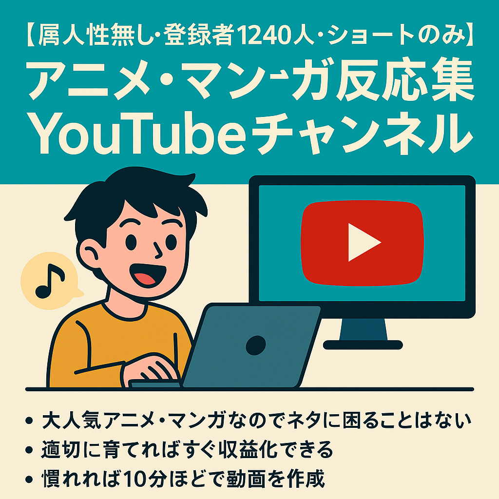 【属人性無し・登録者1240人・ショートのみ】アニメ・マンガ反応集youtubeチャンネル
