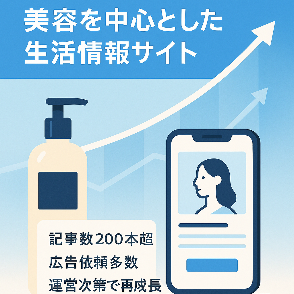 【最高月間10万PVを獲得】美容を中心とした生活情報サイト