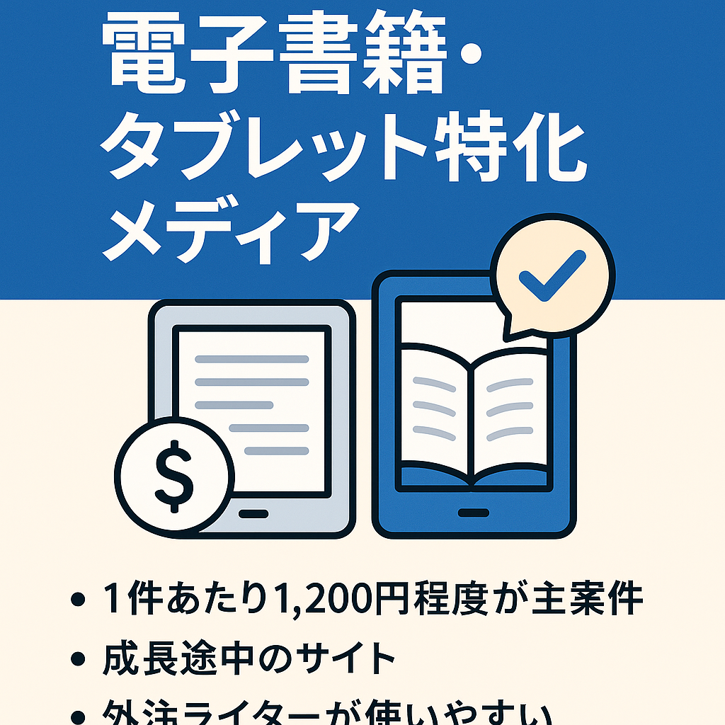 【外注が超簡単＆低単価】最終値下げ！月間5万↑程度の安定した売上が見込める電子書籍・電子書籍用タブレット特化メディア