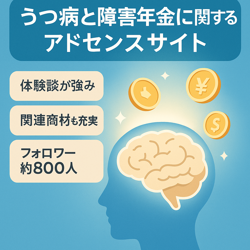 うつ病と障害年金に関するアドセンスサイト