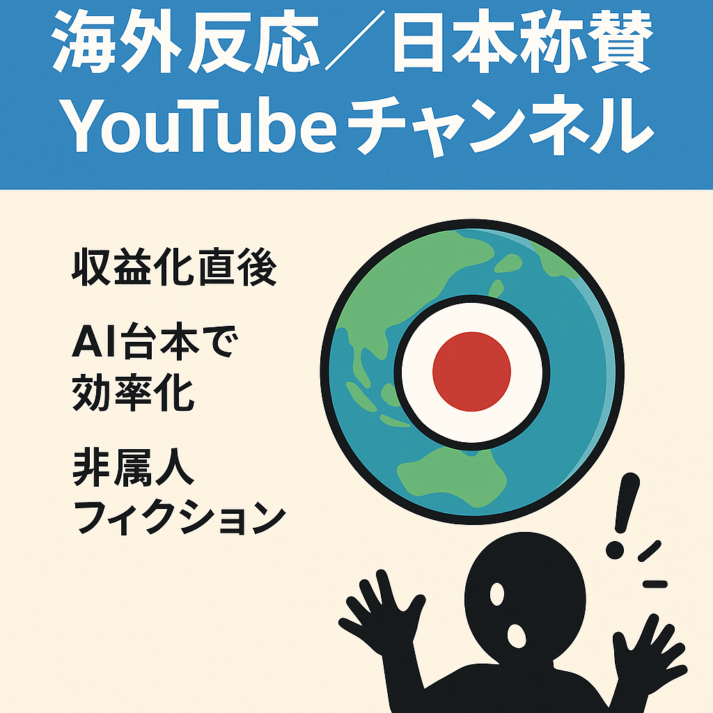 【11月中旬にチャンネル開設】日本称賛＆海外の反応動画/非属人のフィクション動画/Vrewでの投稿可能
