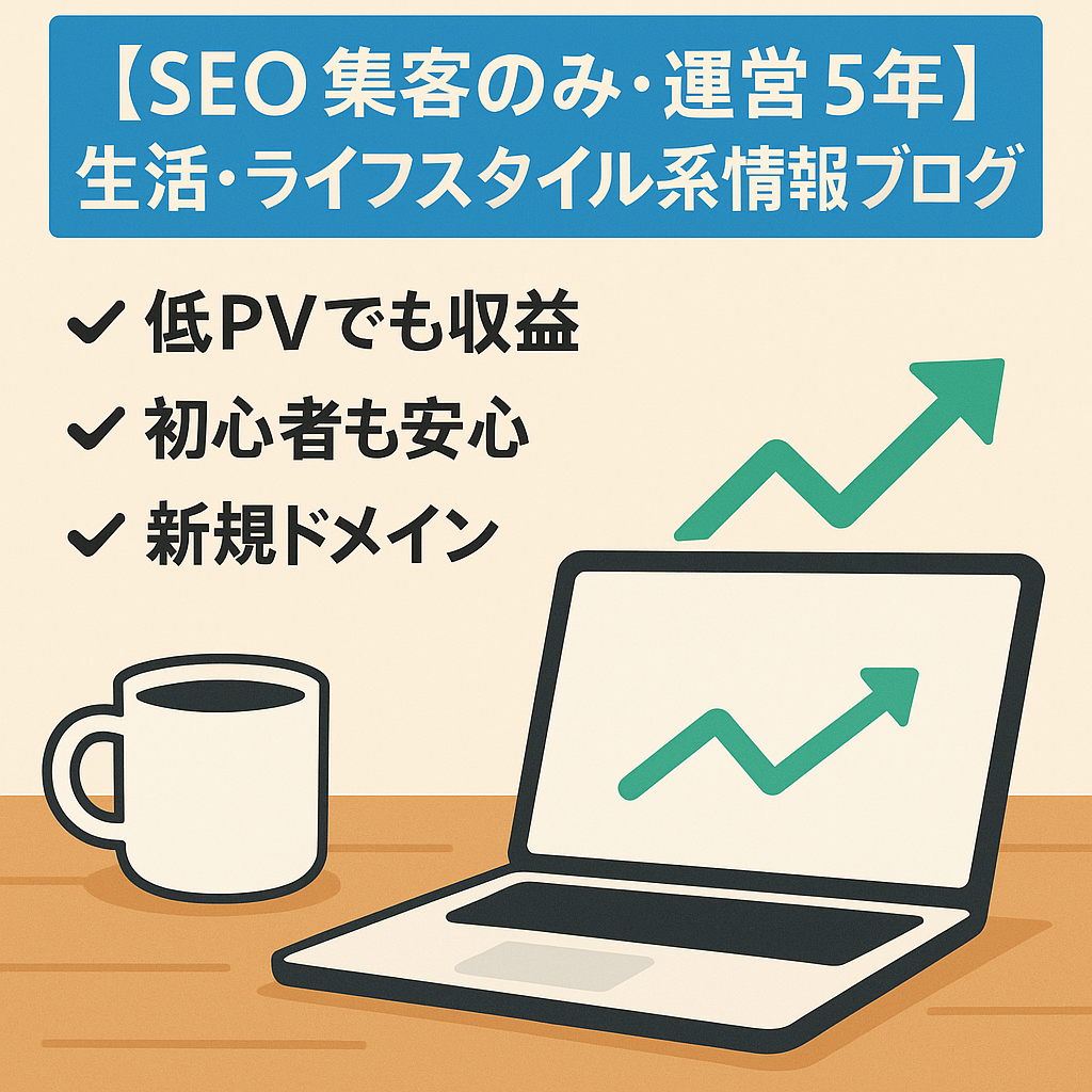 【SEO集客のみ・運営5年】生活・ライフスタイル系情報ブログ