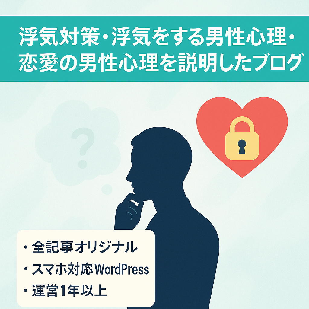 浮気対策・浮気をする男性心理・恋愛の男性心理を説明したブログ