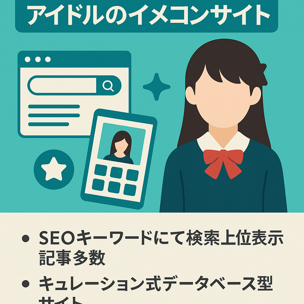 【1位キーワード&上位表示多数】アイドルのイメコンまとめサイト【非属人性・キュレーション】