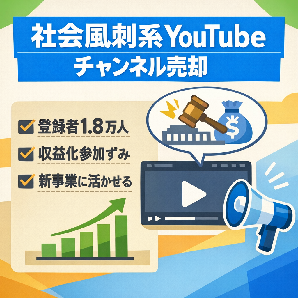 【収益化済み】チャンネル登録者数1.8万人の社会風刺系チャンネル
