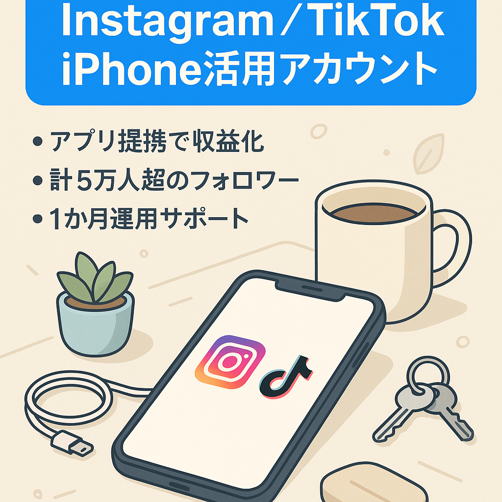 【Instagram2.1万フォロワー(＋2.8万人TikTokアカウント)】iPhone活用術・暮らし系のアカウント