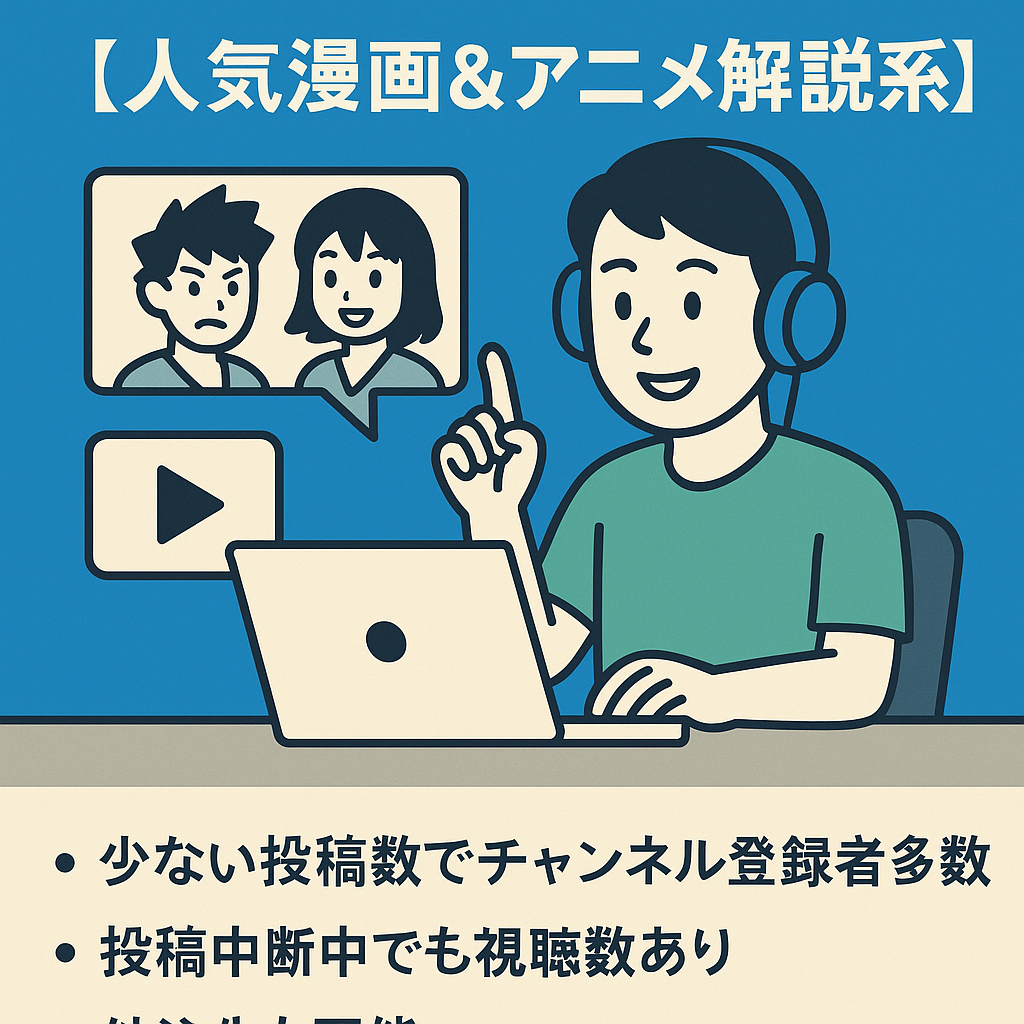 チャンネル登録者4100人|属人性なし【人気漫画＆アニメ解説系】