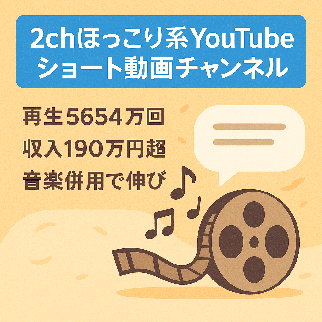 【収益化済/高品質！】登録者3.3万人超え！2023年10月に最高月収約33万円！2chほっこり系YouTubeショート動画チャンネル
