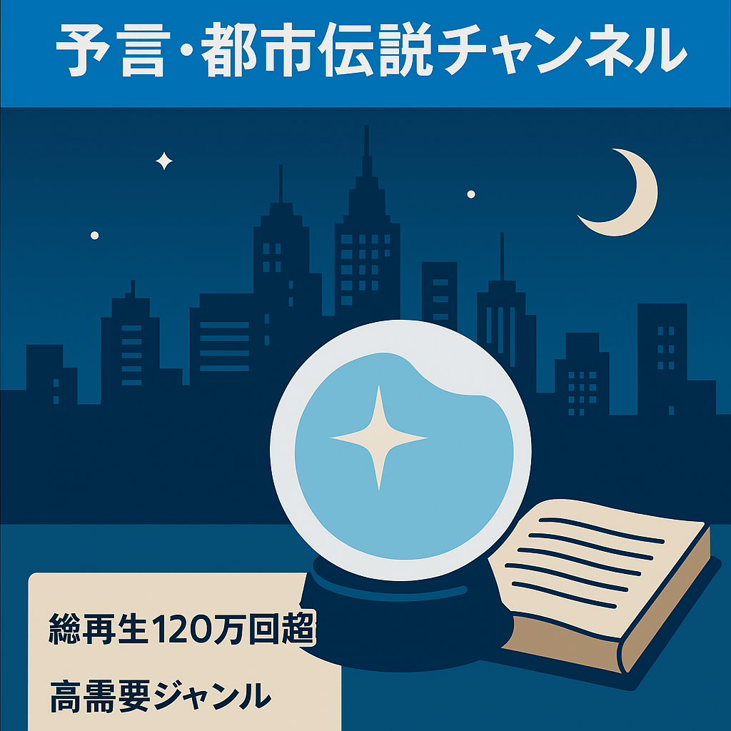 【登録者1600人以上・収益化済】予言・都市伝説チャンネル