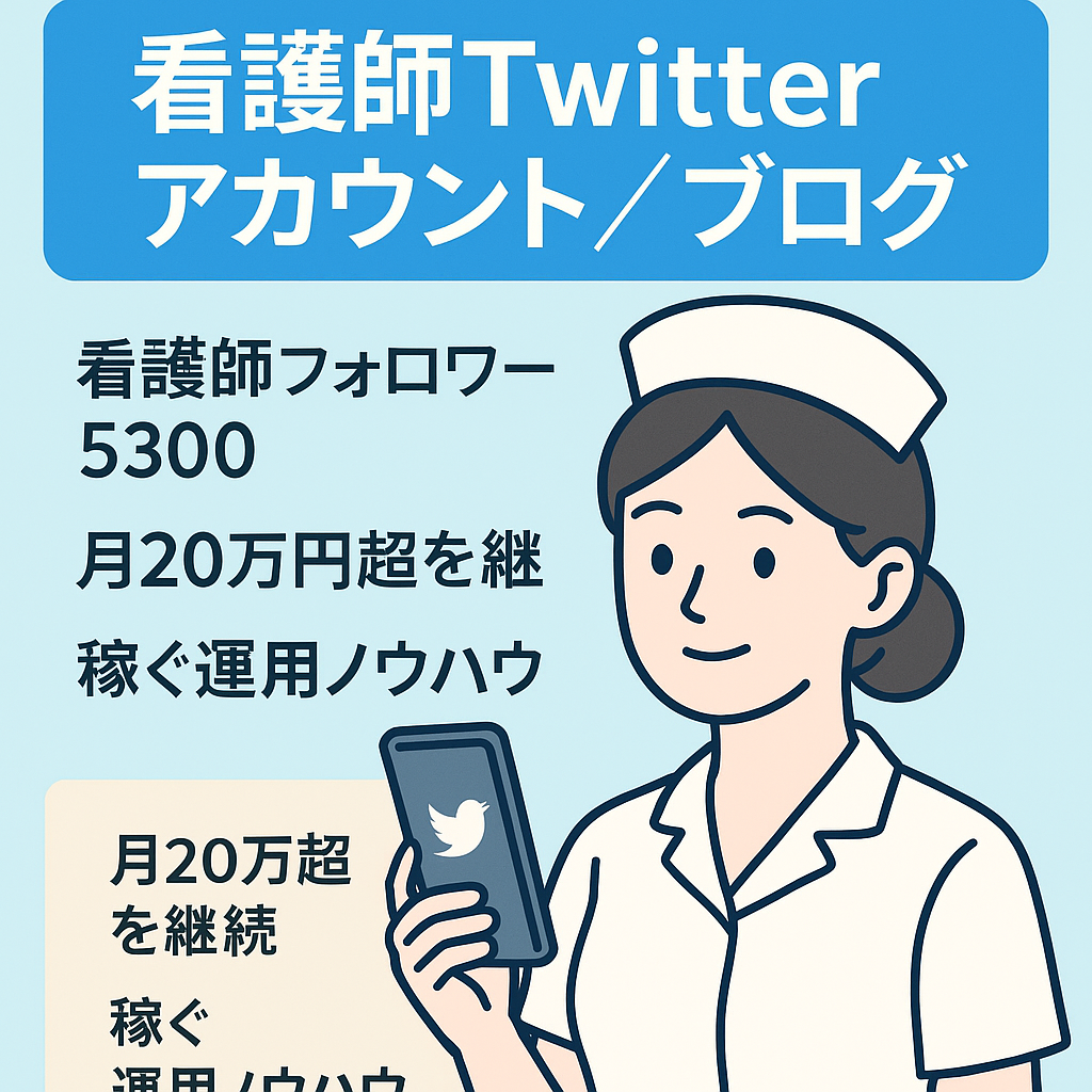 Twitter看護師フォロワー5300人×看護師ブログで発生150万経験あり 毎月確定20万円以上安定