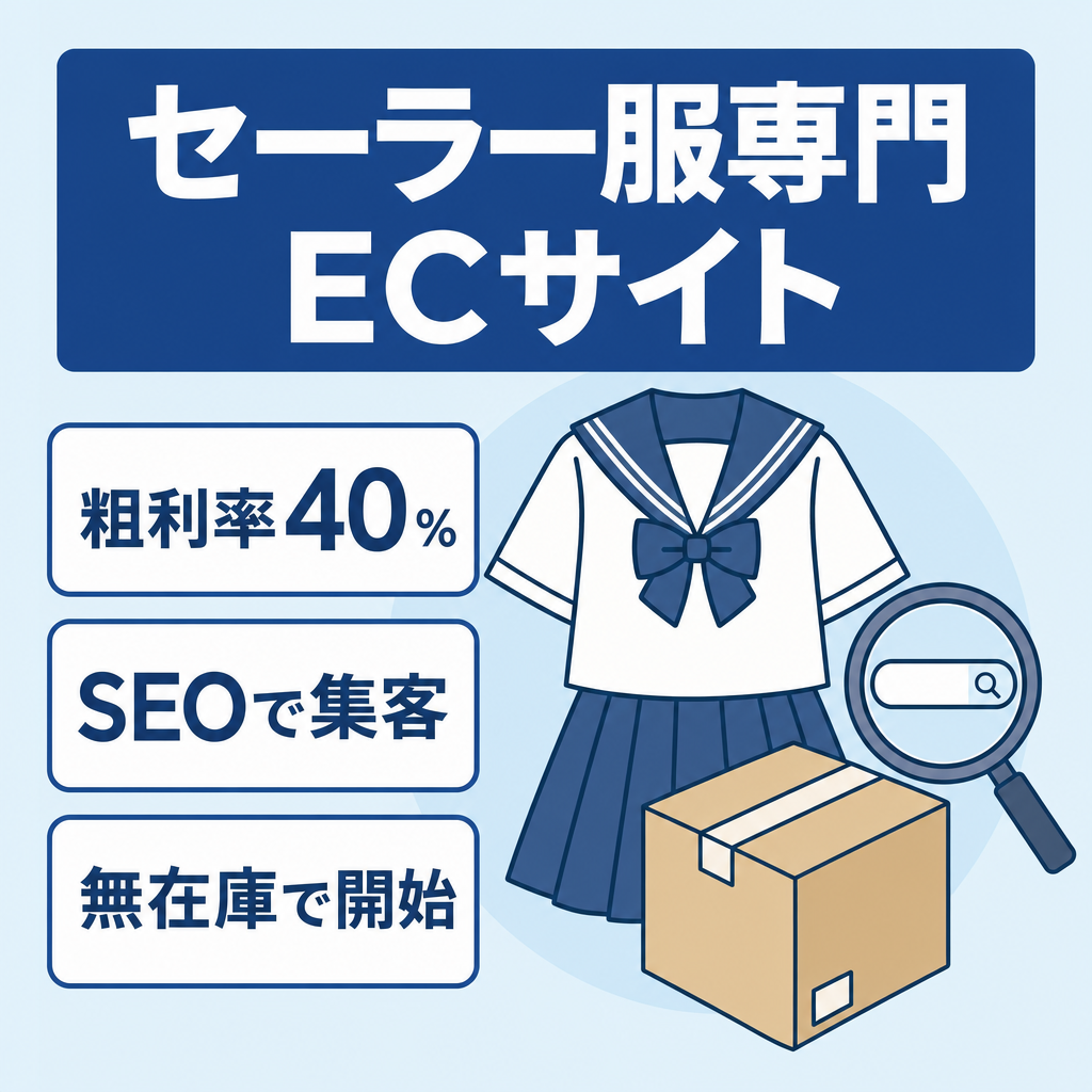 【粗利率40%】多様な品揃えのセーラー服に特化した専門EC