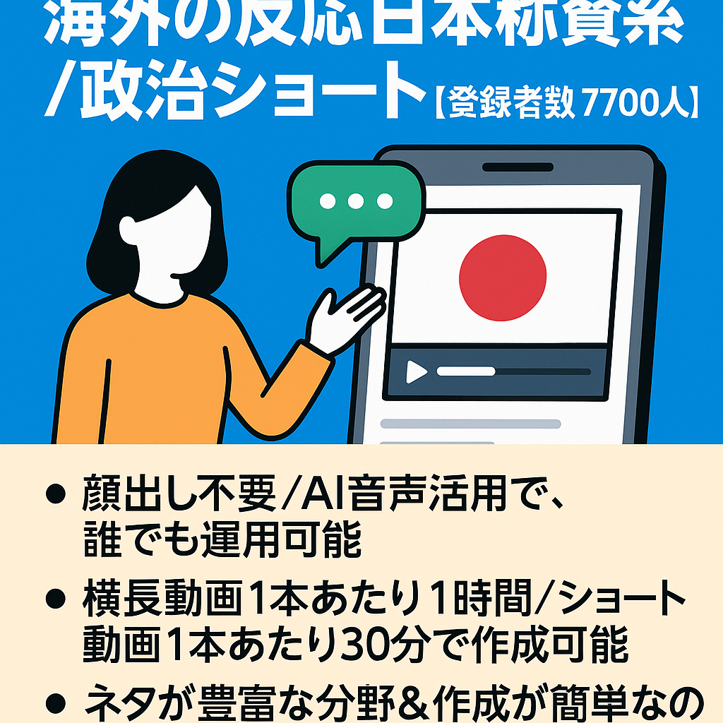 海外の反応日本称賛系/政治ショート【登録者数7700人】