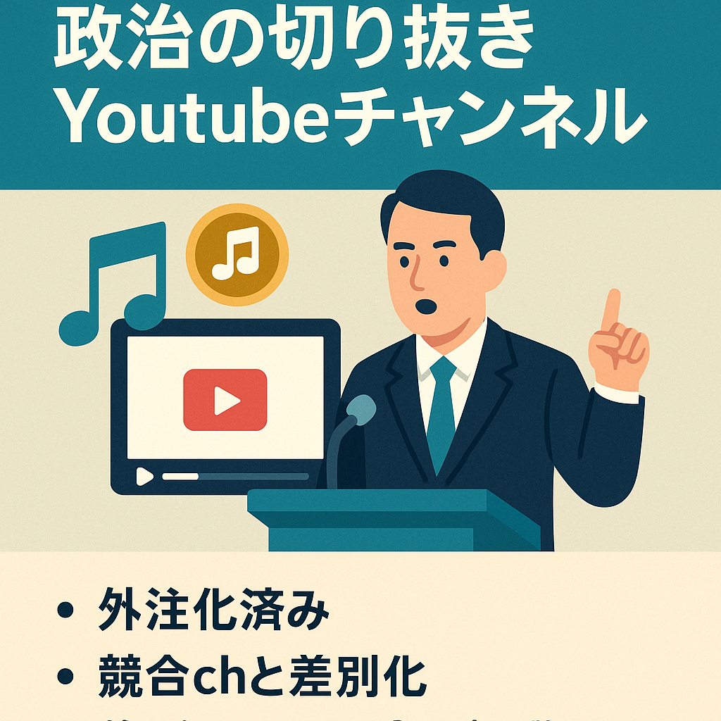 【BGMの著作権収益もアリ❗️】政治の切り抜きYoutubeチャンネル【登録者1万人越え】