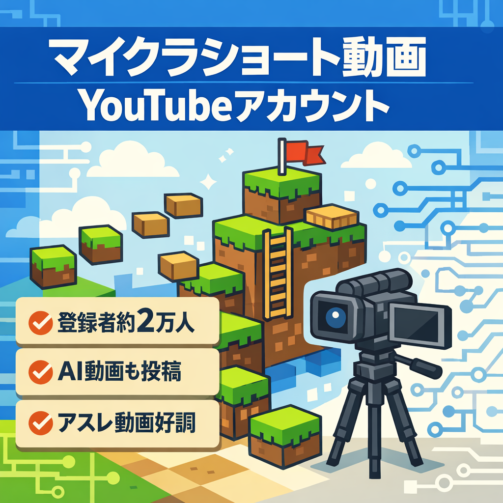 登録者数約2万人マイクラshort動画YouTubeアカウント