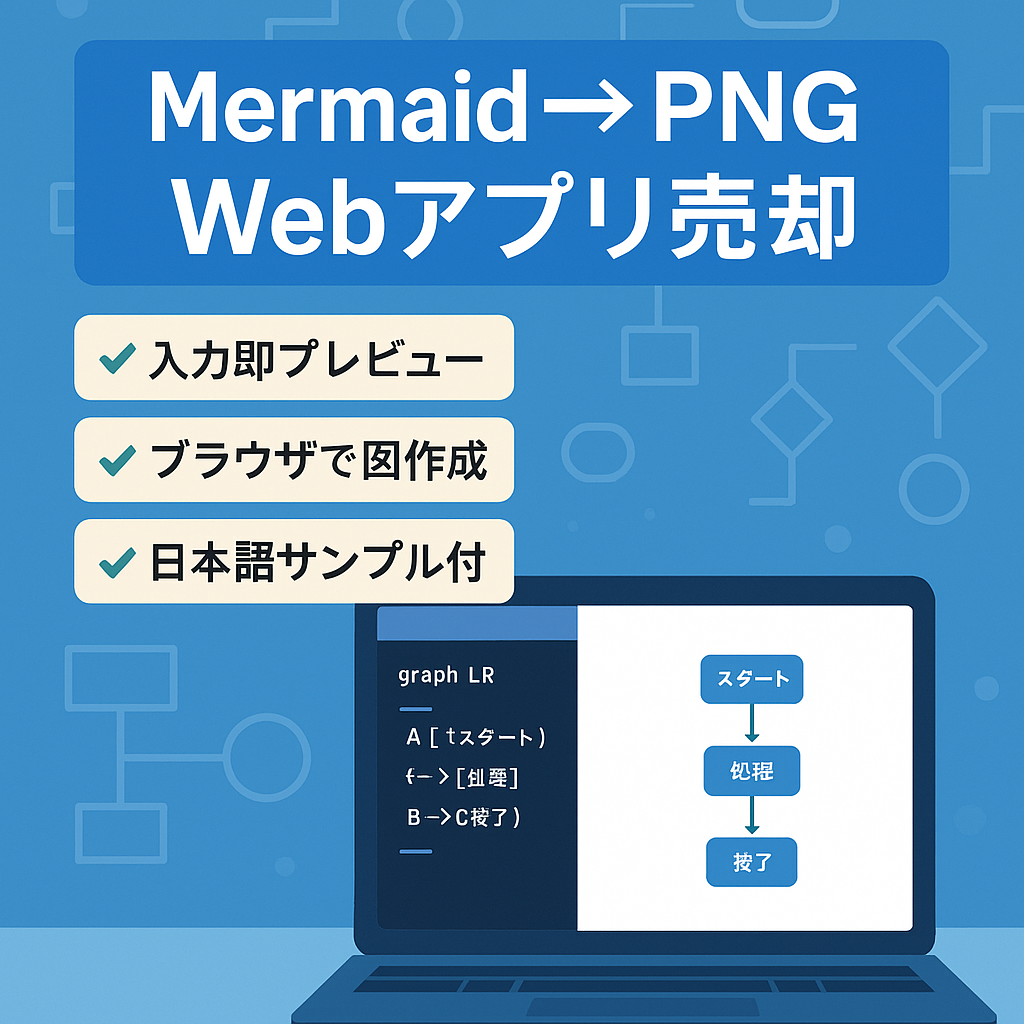 【エンジニア・デザイナー等向け】Mermaid記法⇒PNG画像に変換するWebアプリケーション