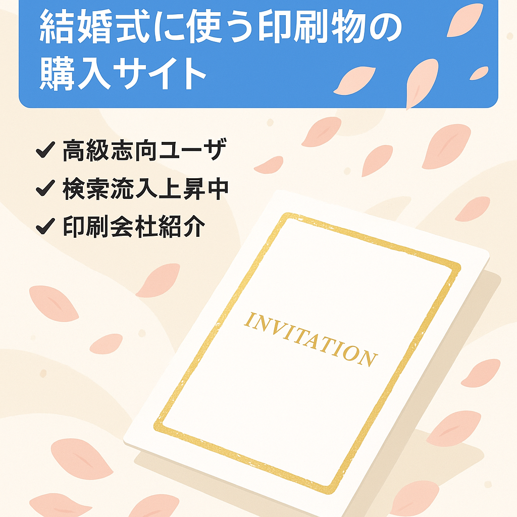 【月間PV数6000件以上】結婚式に使う印刷物の購入サイト