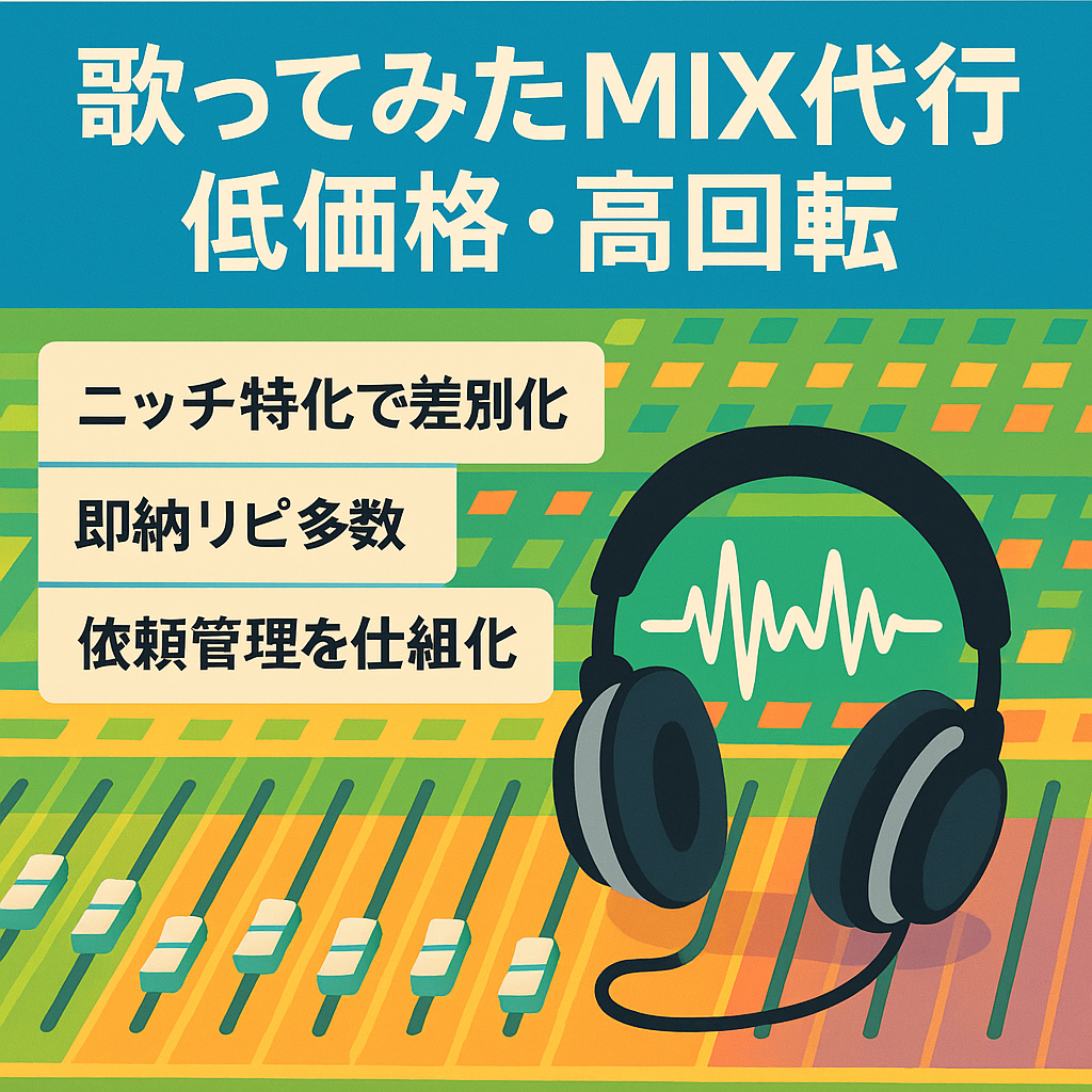 歌ってみたショートMIX代行｜低価格×高回転モデルで多数の依頼実績