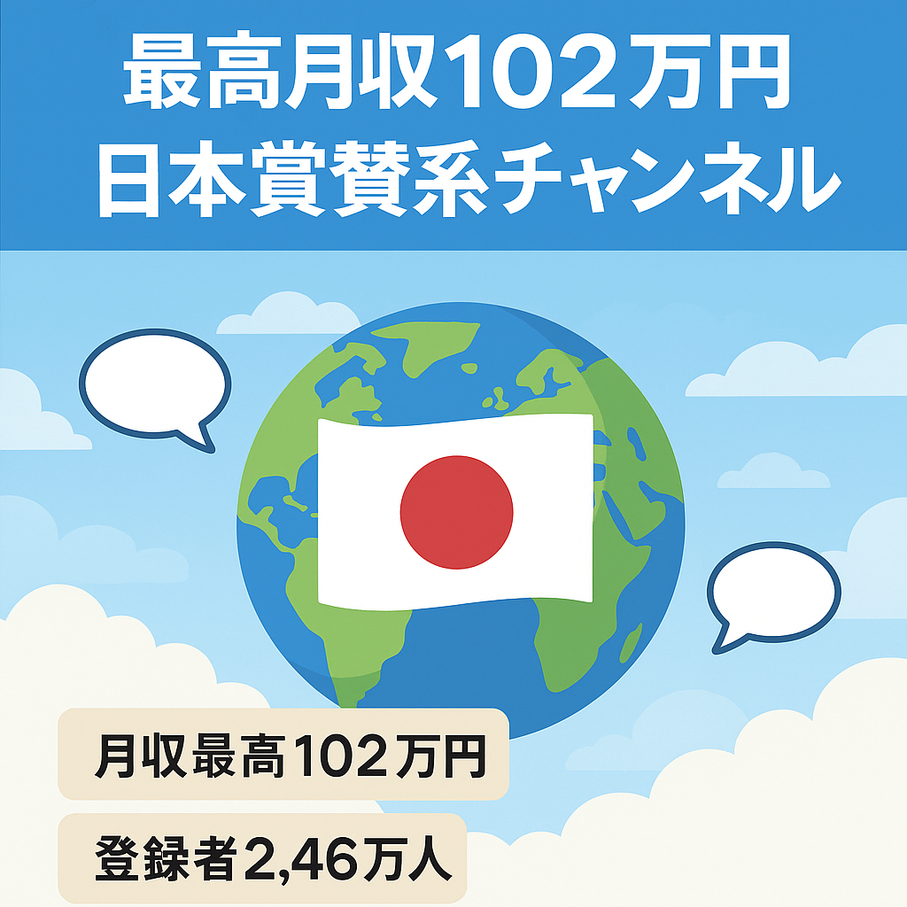 【最高月収102万】海外の反応・日本賞賛系チャンネル