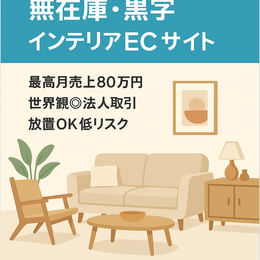 【無在庫・黒字】北欧系インテリアECサイト