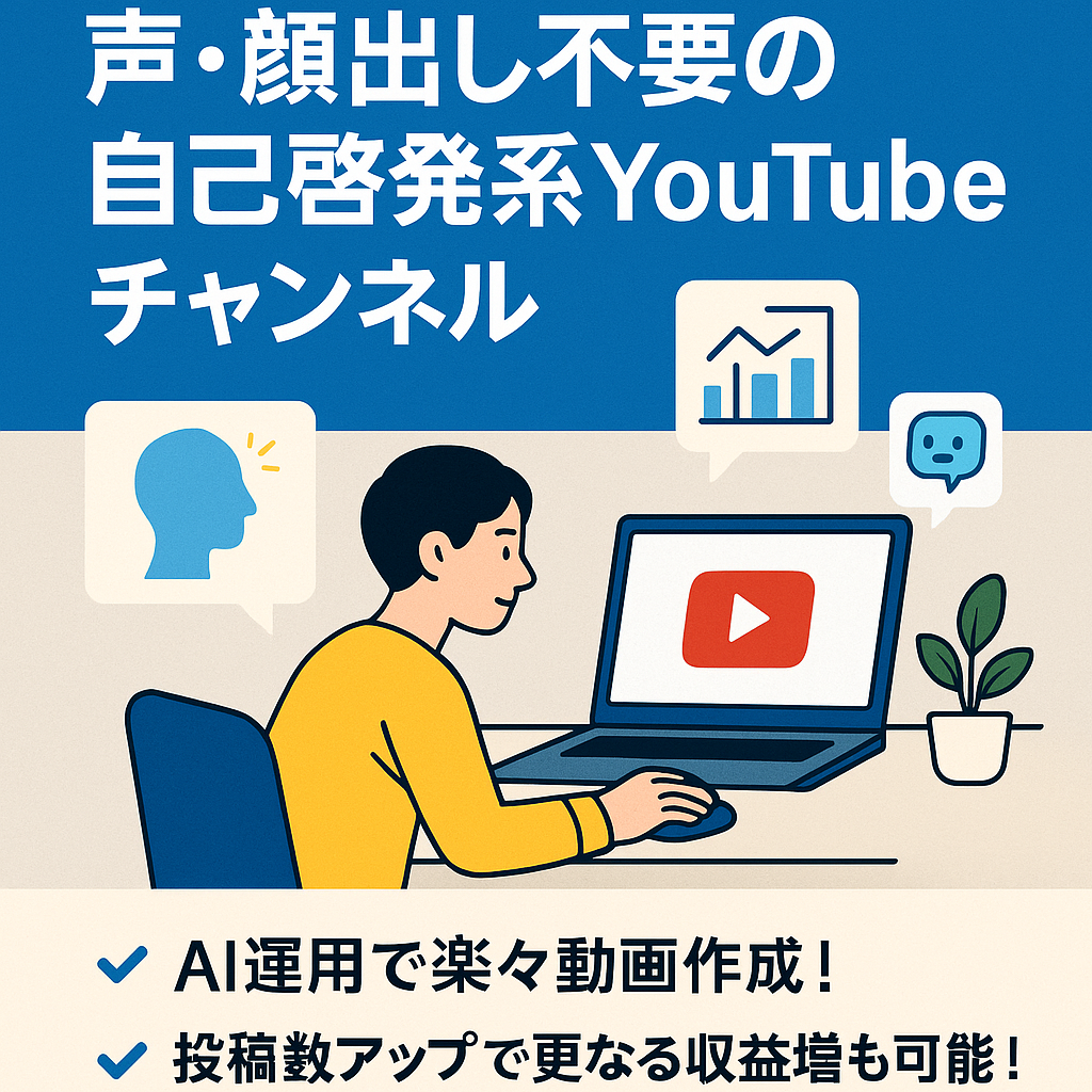 【早い者勝ち】声・顔出し不要の自己啓発系YouTubeチャンネル
