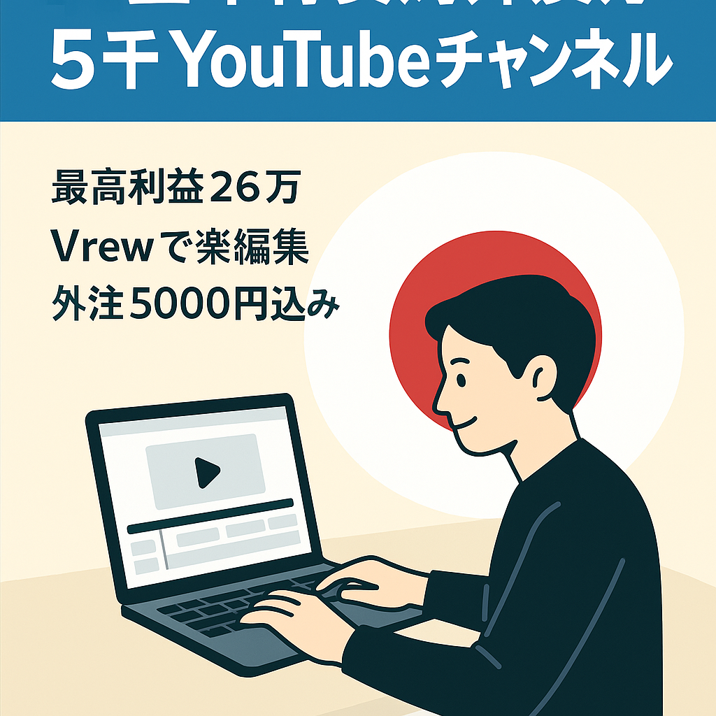 【最高利益約26万円・登録者5千人】10月から運営し数ヶ月！日本称賛系・海外の反応チャンネル【外注可能・非属人】