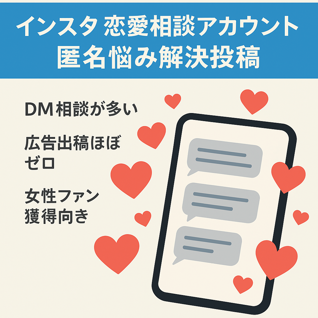 Instagram恋愛系投稿　人には言えないお悩み解決　恋愛相談系