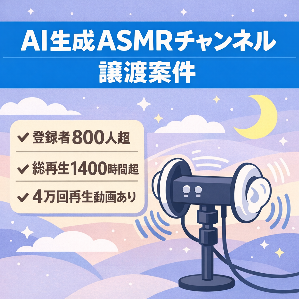 【登録者800超】 AI×ASMRチャンネル 総再生時間1400時間超