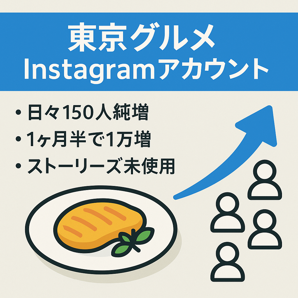 【Instagramフォロワー2万人以上】東京を中心としたグルメアカウント