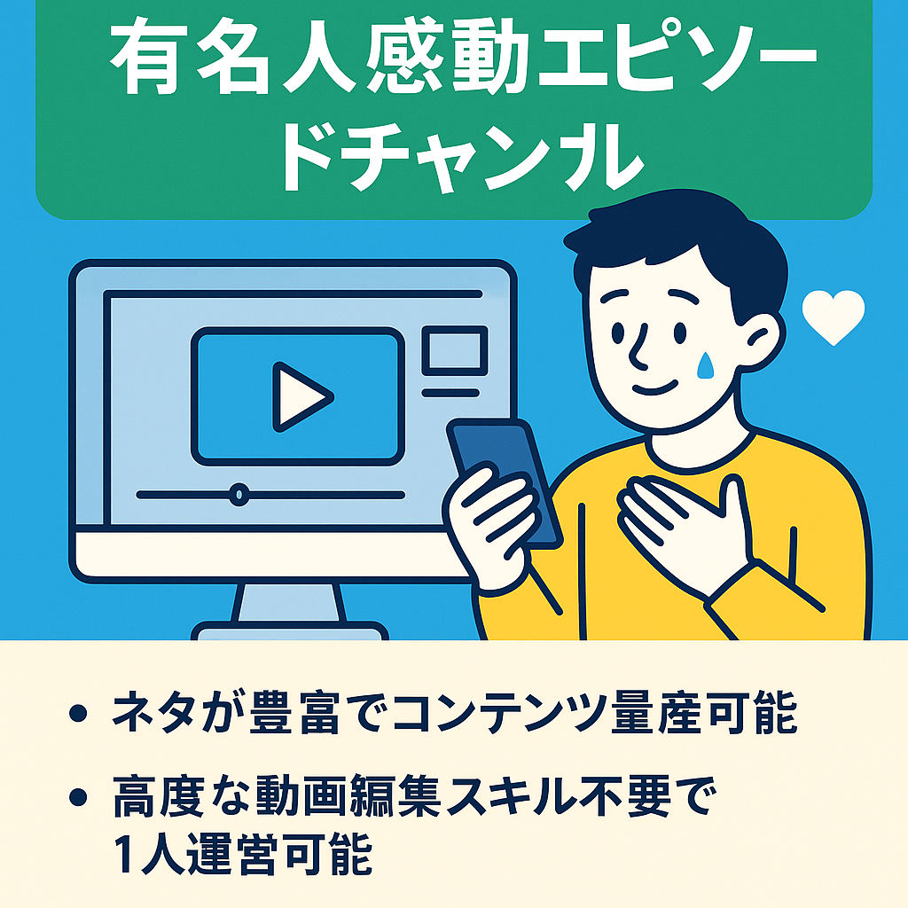 【最高月間24万円】登録者3万人超の有名人感動エピソードチャンネル