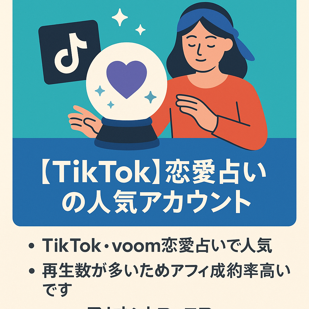 voomフォロワー１万9000万越え　tiktokフォロワー6660人超え　属人性なし人気の恋愛占いアカウント