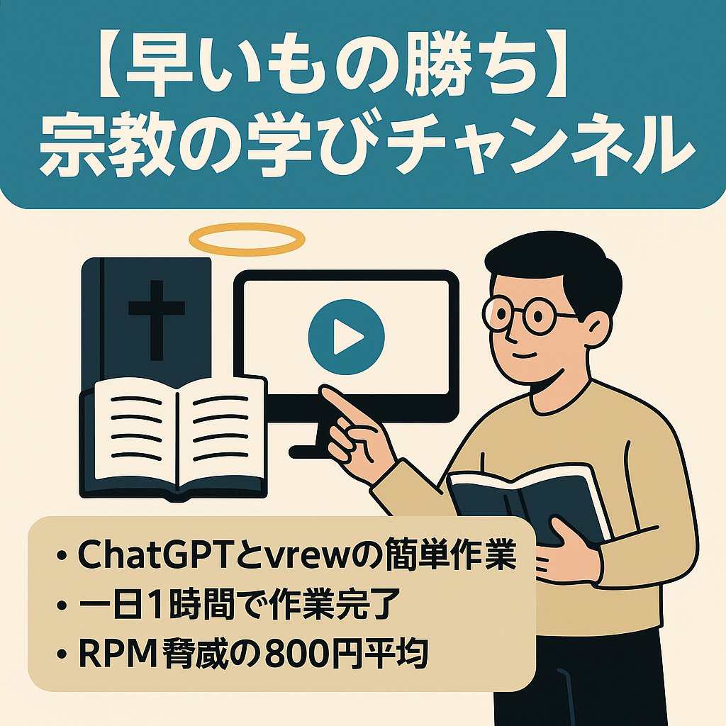 【早いもの勝ち】RPM800〜1000円超えもあり！宗教の学びチャンネル、初心者歓迎、