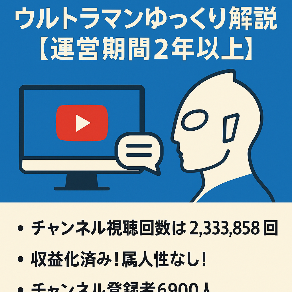 収益化済み！ウルトラマンゆっくり解説【運営期間2年以上】