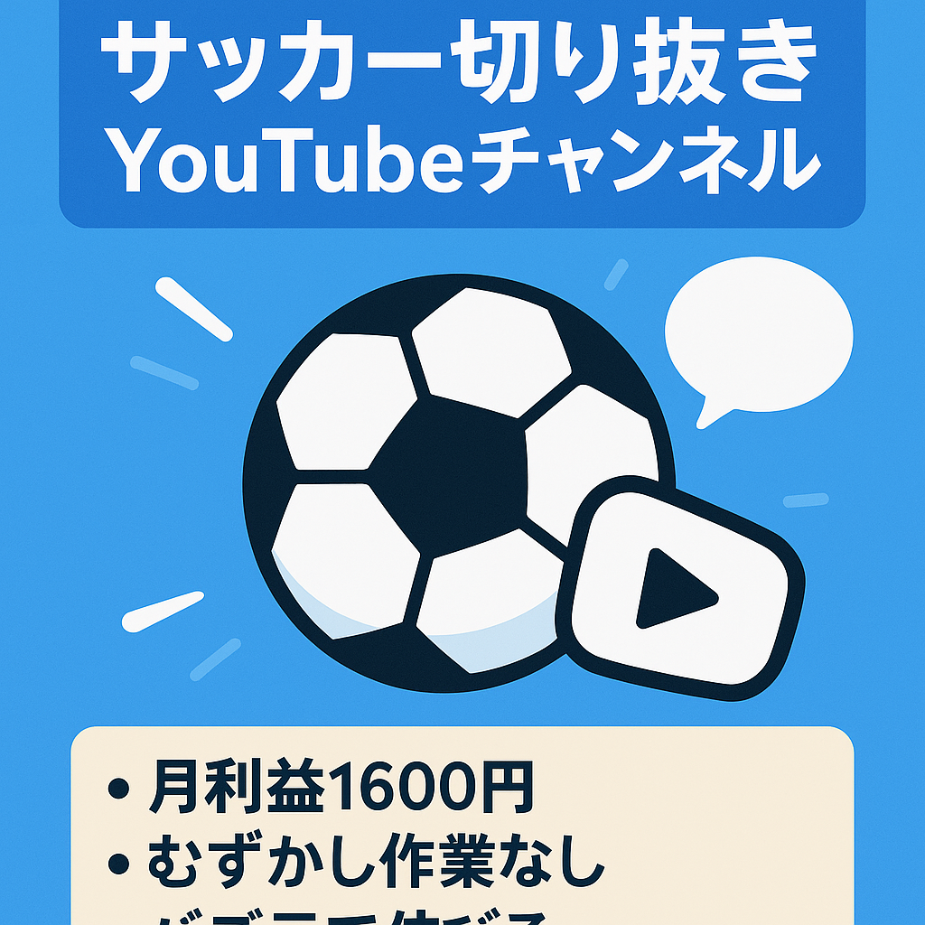 【作業内容が超簡単】サッカー情報切り抜きYouTubeチャンネル