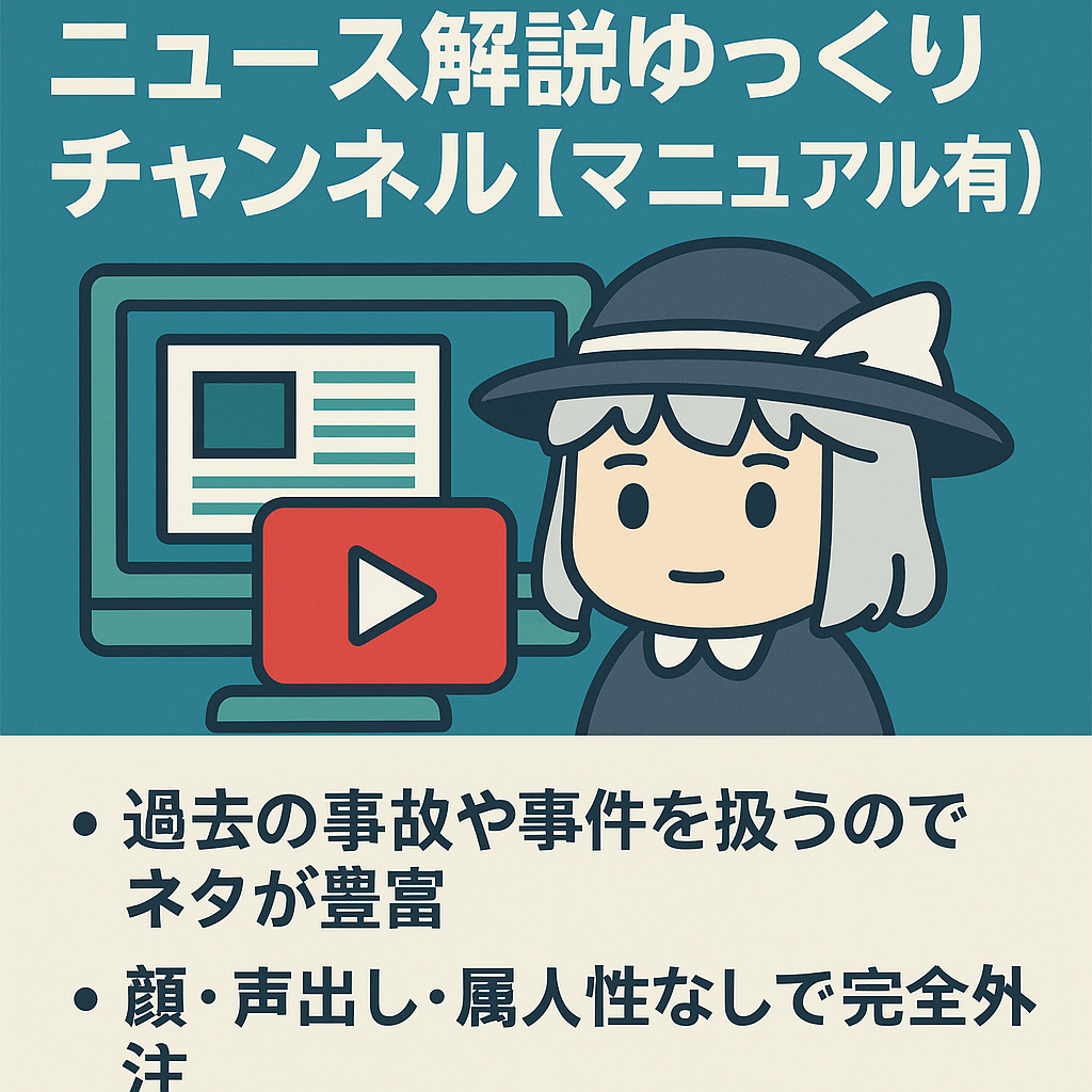 登録者1万人以上のニュース解説ゆっくりチャンネル【マニュアル有】