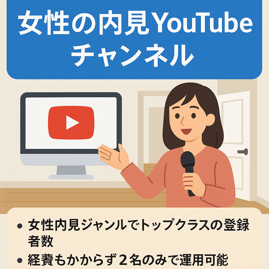 【早期買収で金額交渉可能】チャンネル登録者 約6.7万人の賃貸物件の内見YouTubeチャンネル！