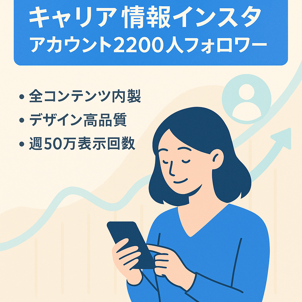 【デザイン抜群】キャリア情報インスタアカウント2200人フォロワー