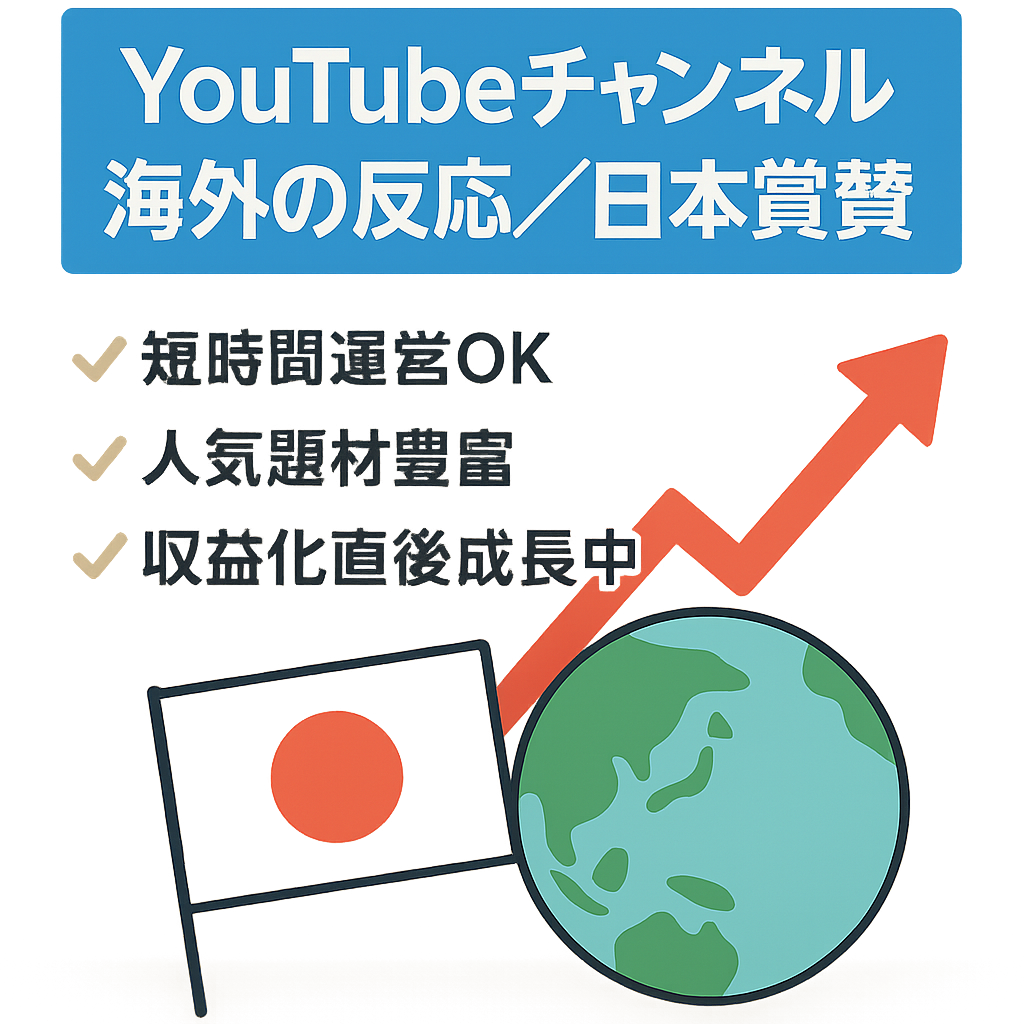 【投稿開始から21投稿で収益化】人気の日本称賛系・海外の反応ジャンル、収益化から間もないので成長途上！非属人で再現性の高いチャンネル