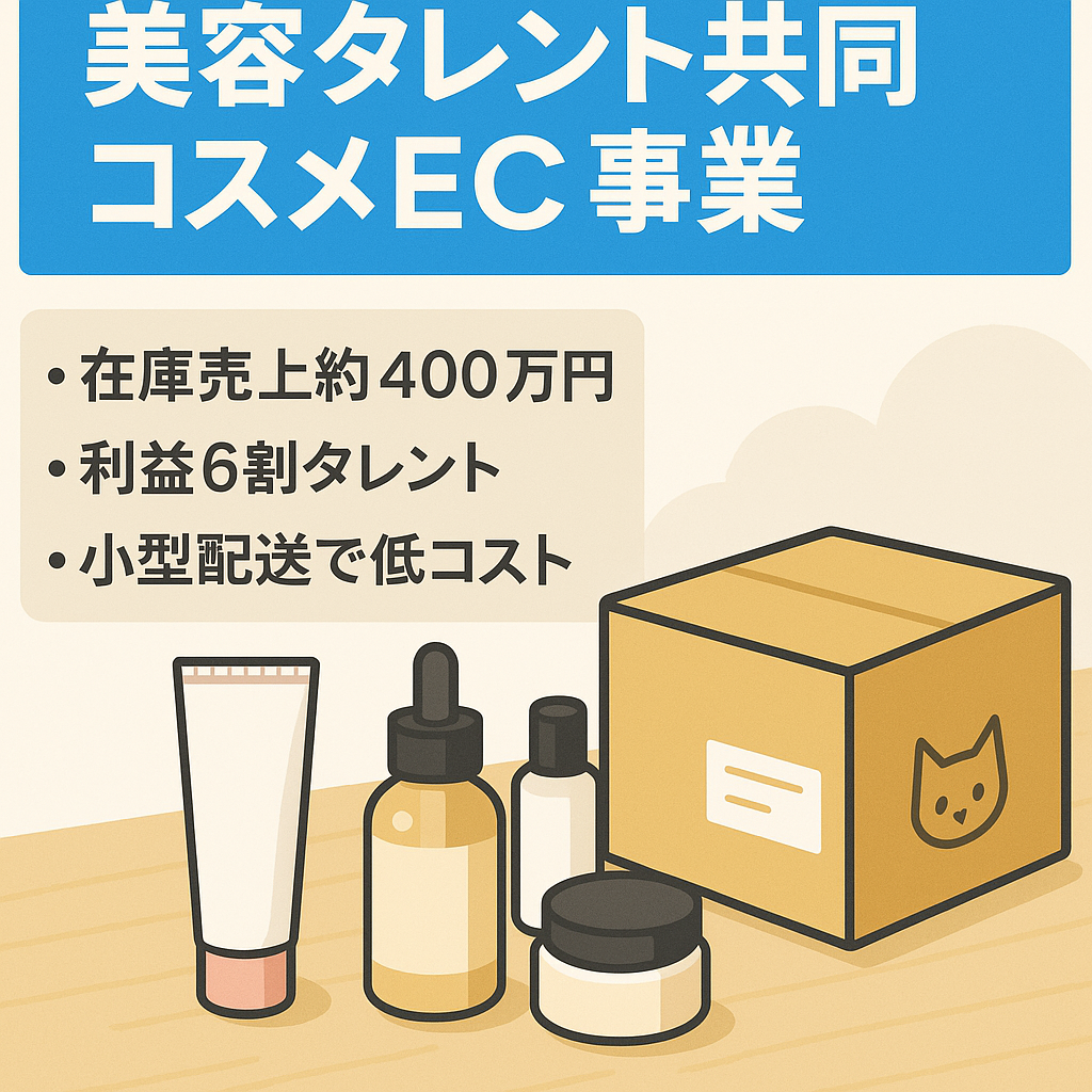 【美容系タレントと共同開発商品】在庫豊富。EC事業(コスメ)売却